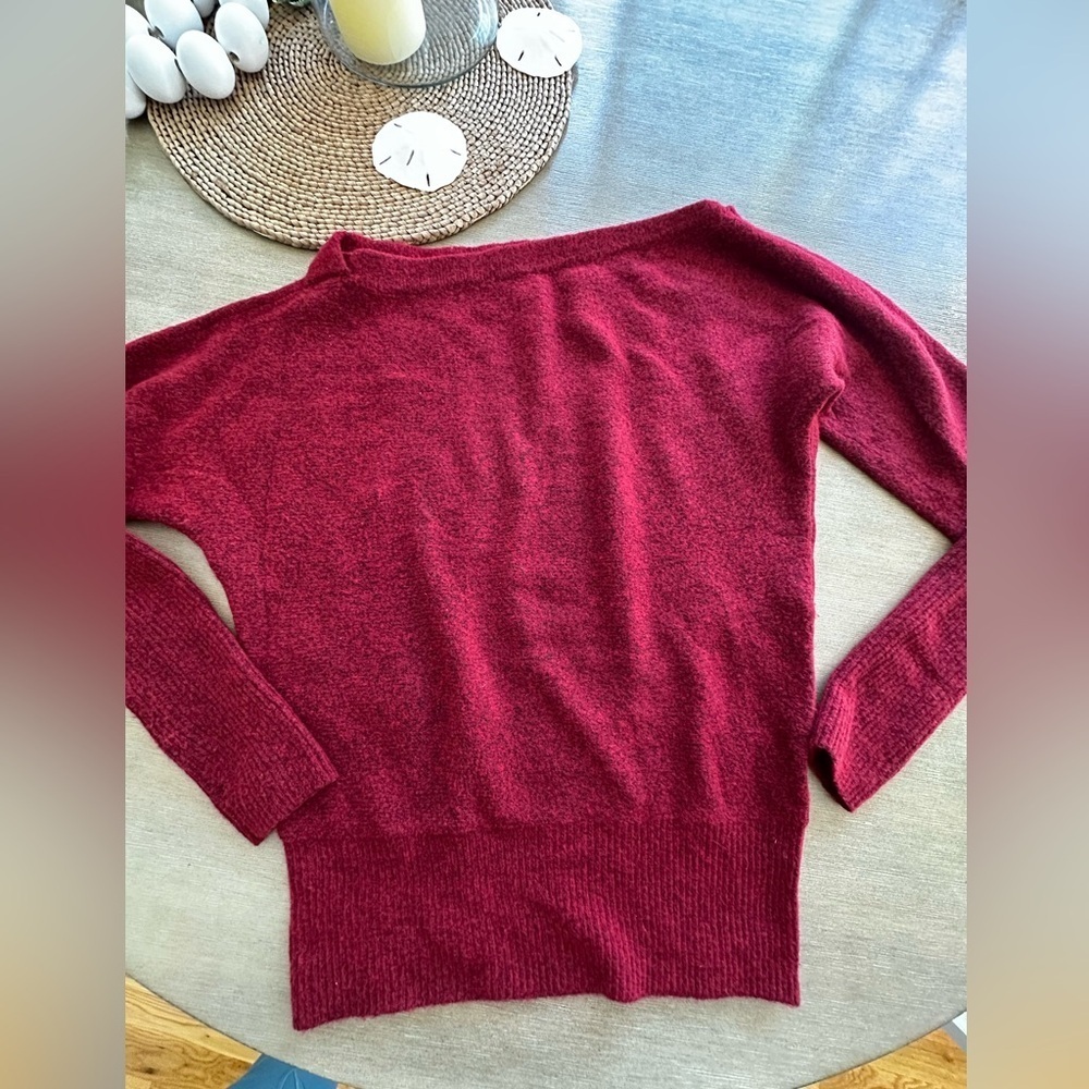 White House Black Market Off-the-Shoulder Red Sweater